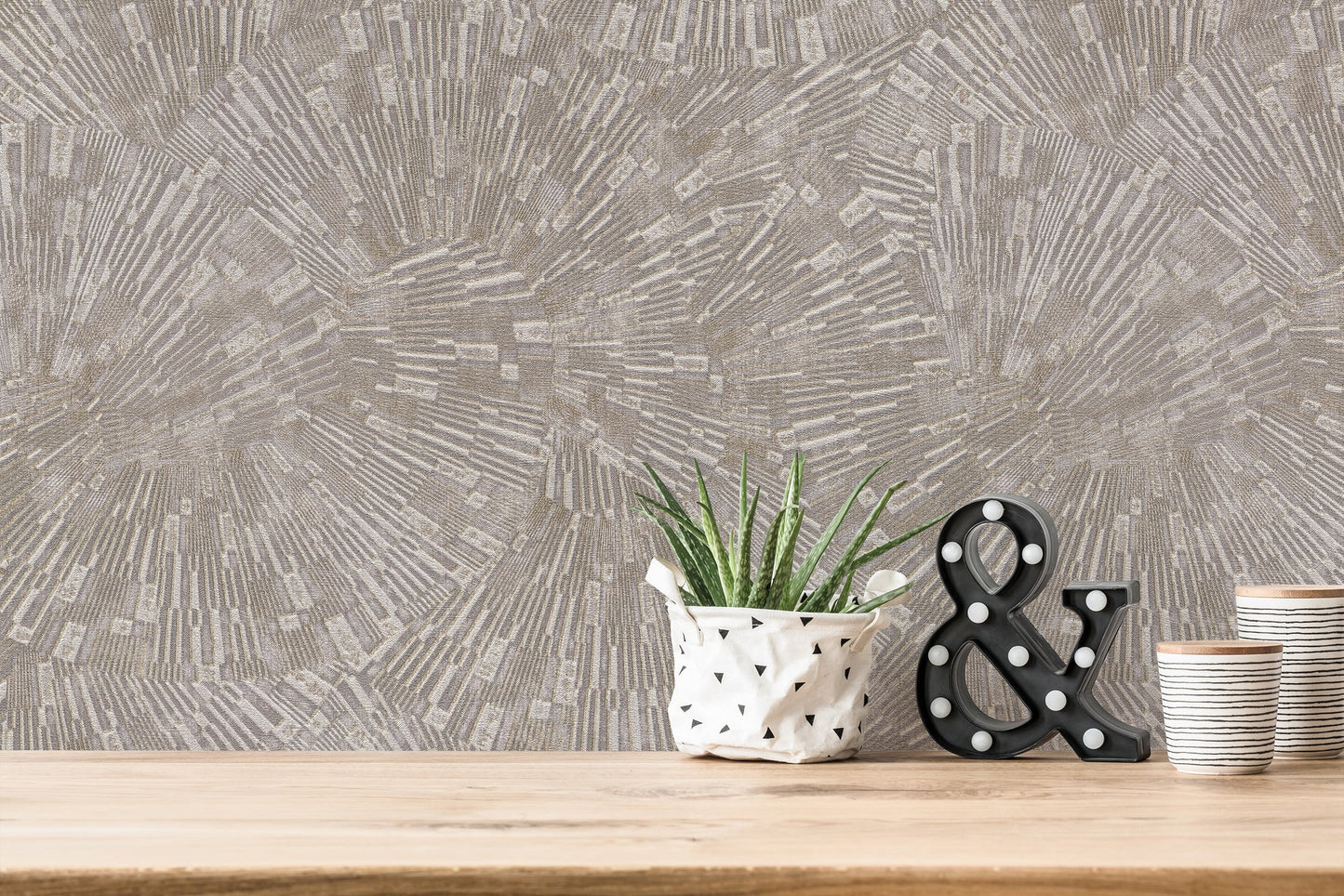 Livingwalls Titanium 3 Geometrische Vliestapete Beige 10,05 m x 0,53 m