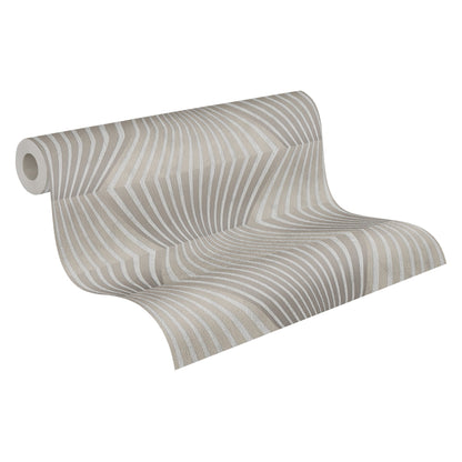 Livingwalls Titanium 3 Geometrische Vliestapete Silber Gold 10,05 m x 0,53 m