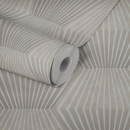 Livingwalls Titanium 3 Geometrische Vliestapete Silber Gold 10,05 m x 0,53 m