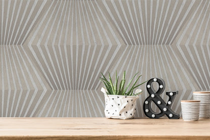 Livingwalls Titanium 3 Geometrische Vliestapete Silber Gold 10,05 m x 0,53 m
