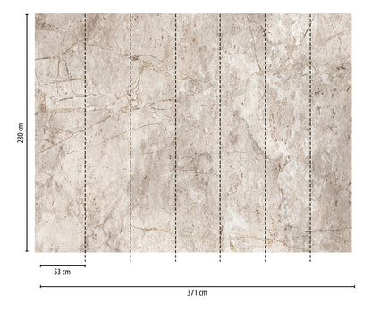 Fototapete Marmor Beige - 3,71 m x  2,80 m