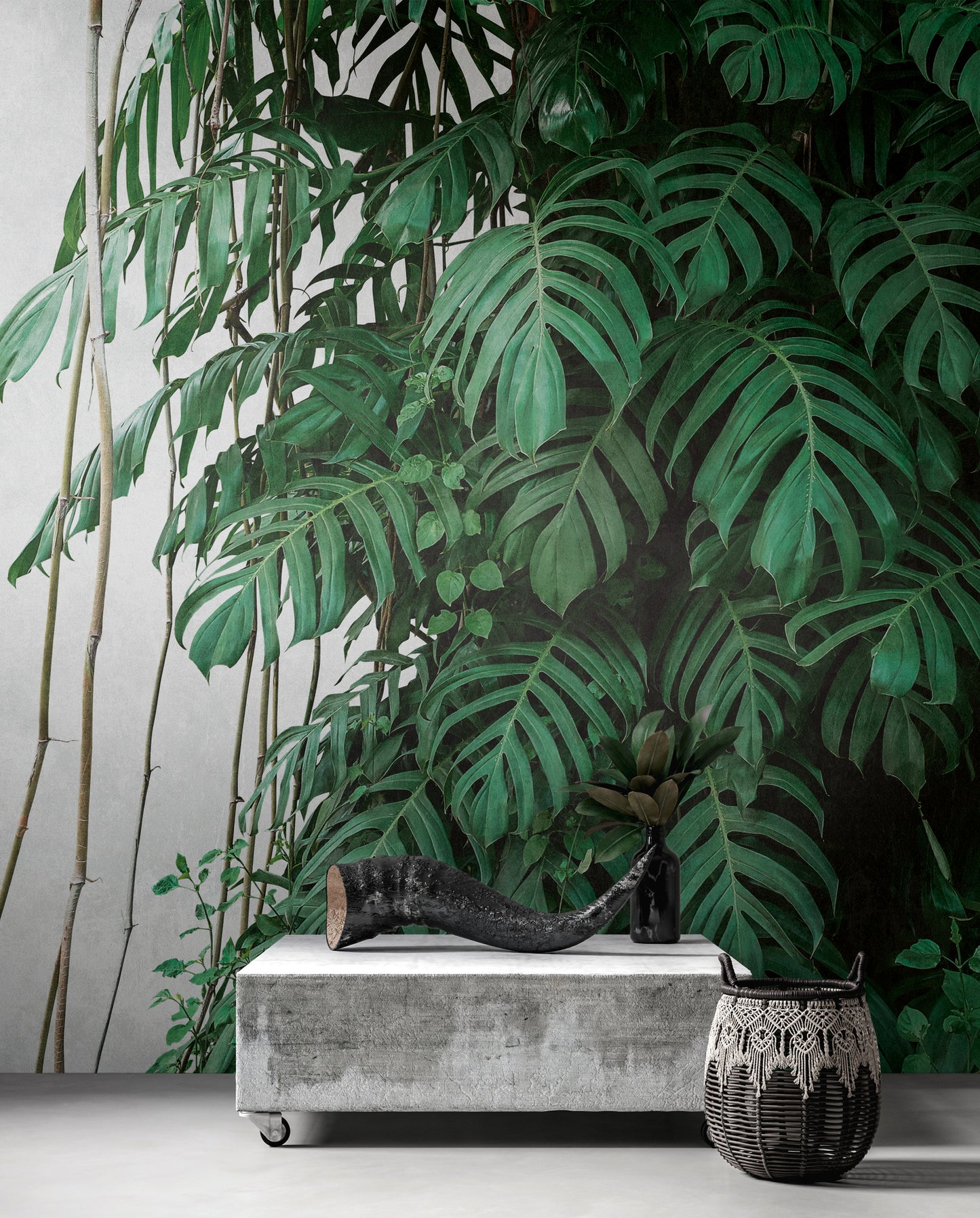Fototapete Monstera Jungle Wand – 3,71 m x 2,80 m