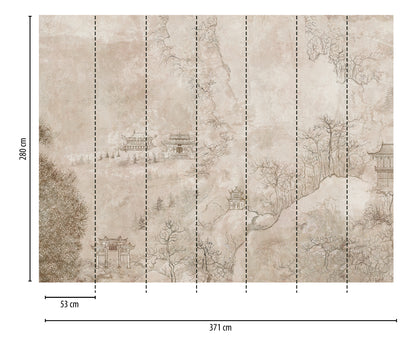 Fototapete Asiatische Landschaft – 3,71 x 2,8 m