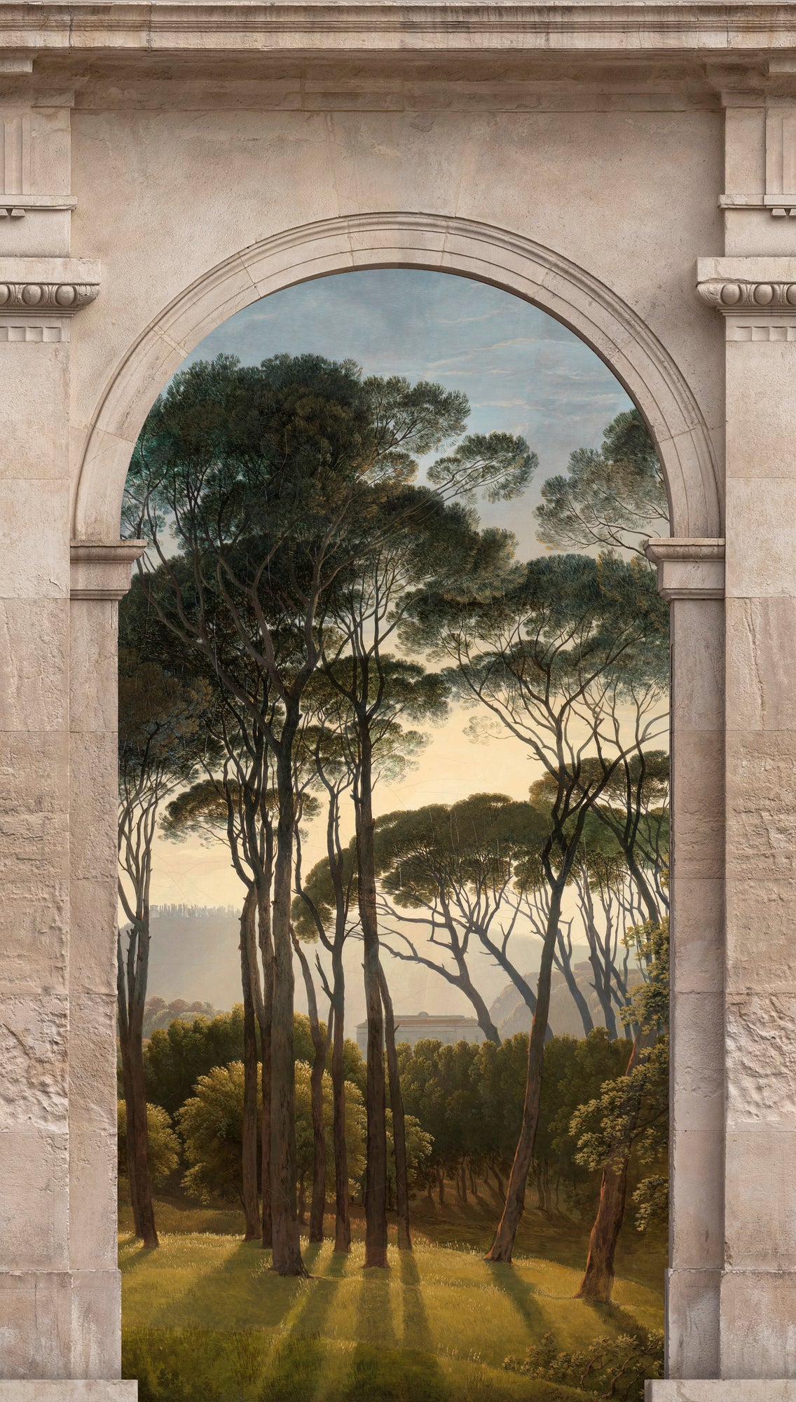 Fototapete Torbogen Landschaft Beige - 1,59 m x 2,80 m