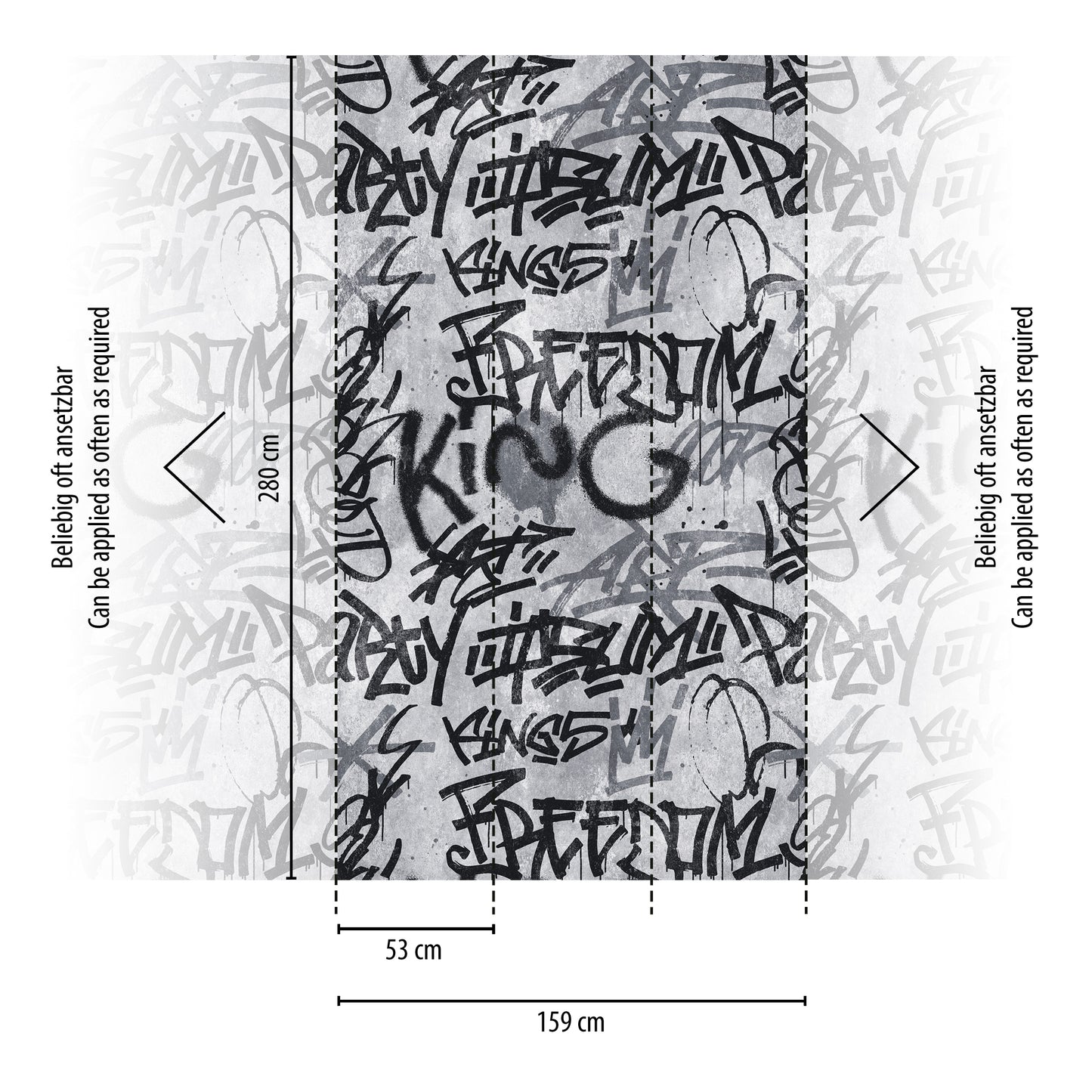 Fototapete Graffiti Urban – 1,59 m x 2,80 m