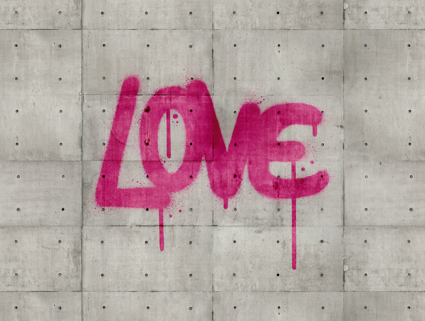 Fototapete Graffiti Pink - 3,71 m x  2,80 m