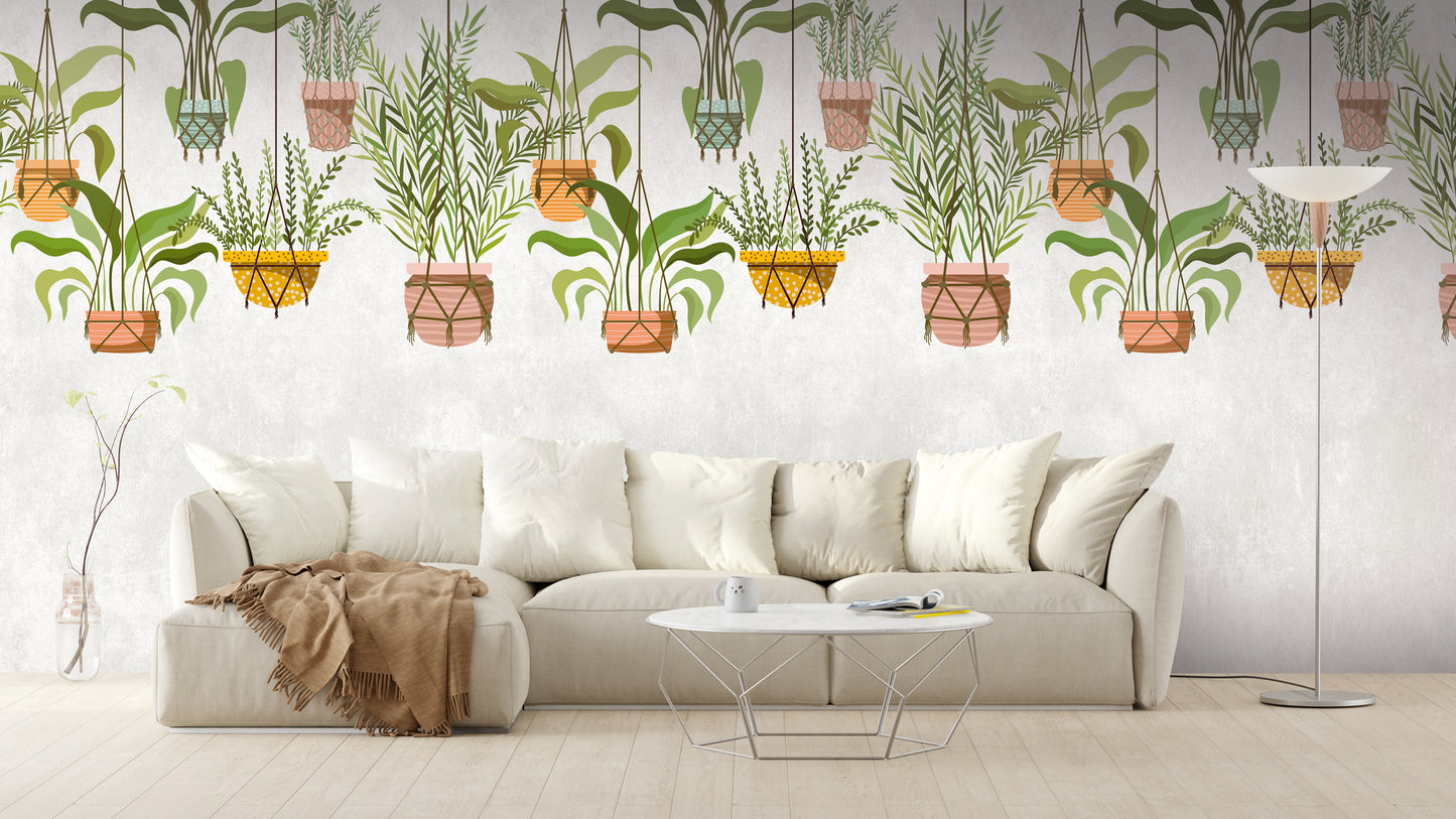 Fototapete Hängepflanzen Boho – 1,59 m x 2,80 m