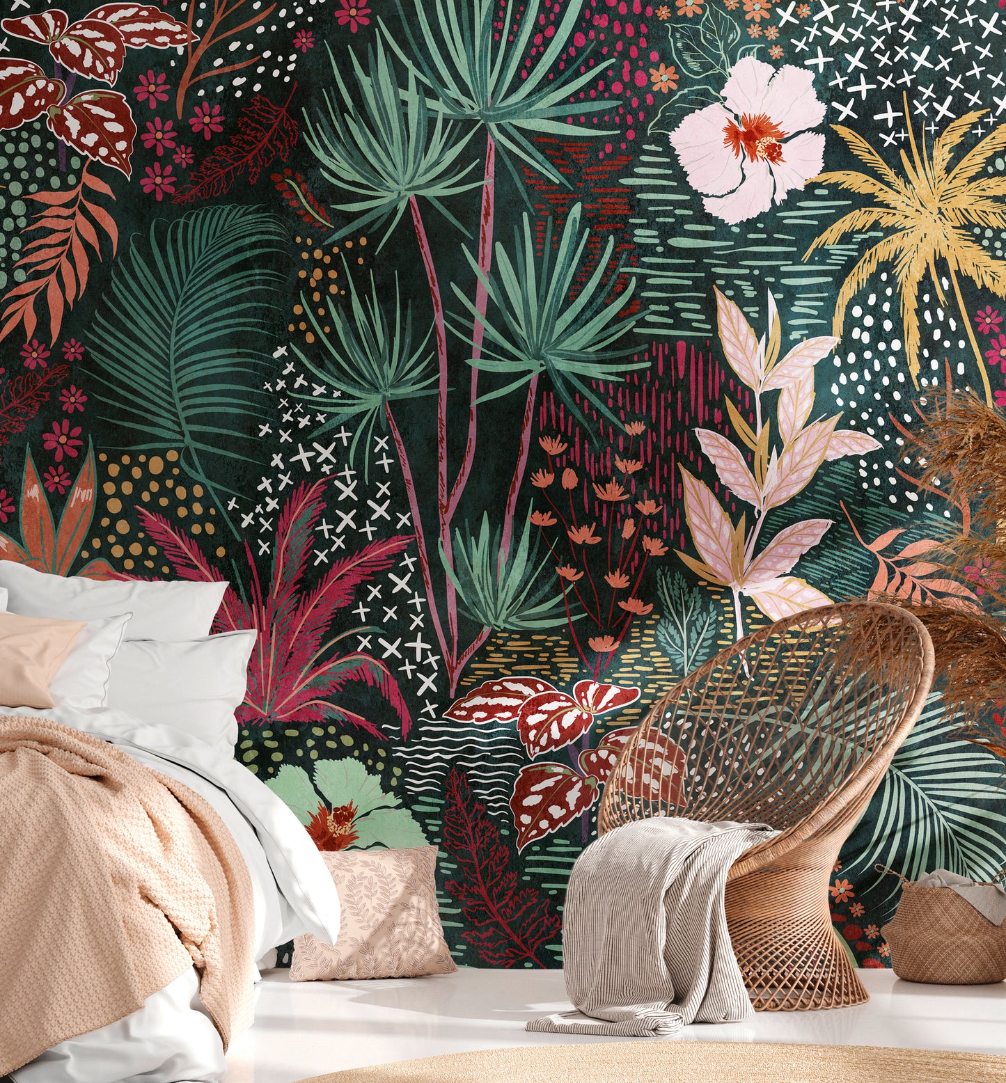 Fototapete Floral Jungle – 3,71 x 2,8 m