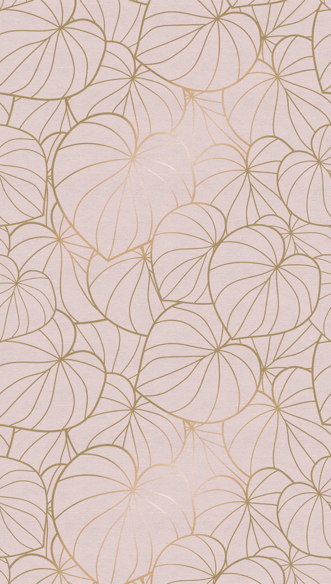 Fototapete Blätter Gold Beige – 1,59 m x 2,80 m