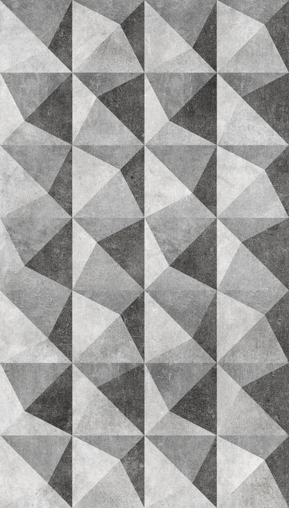 Fototapete Geometrische Dreiecke Grau - 1,59 m x 2,80 m