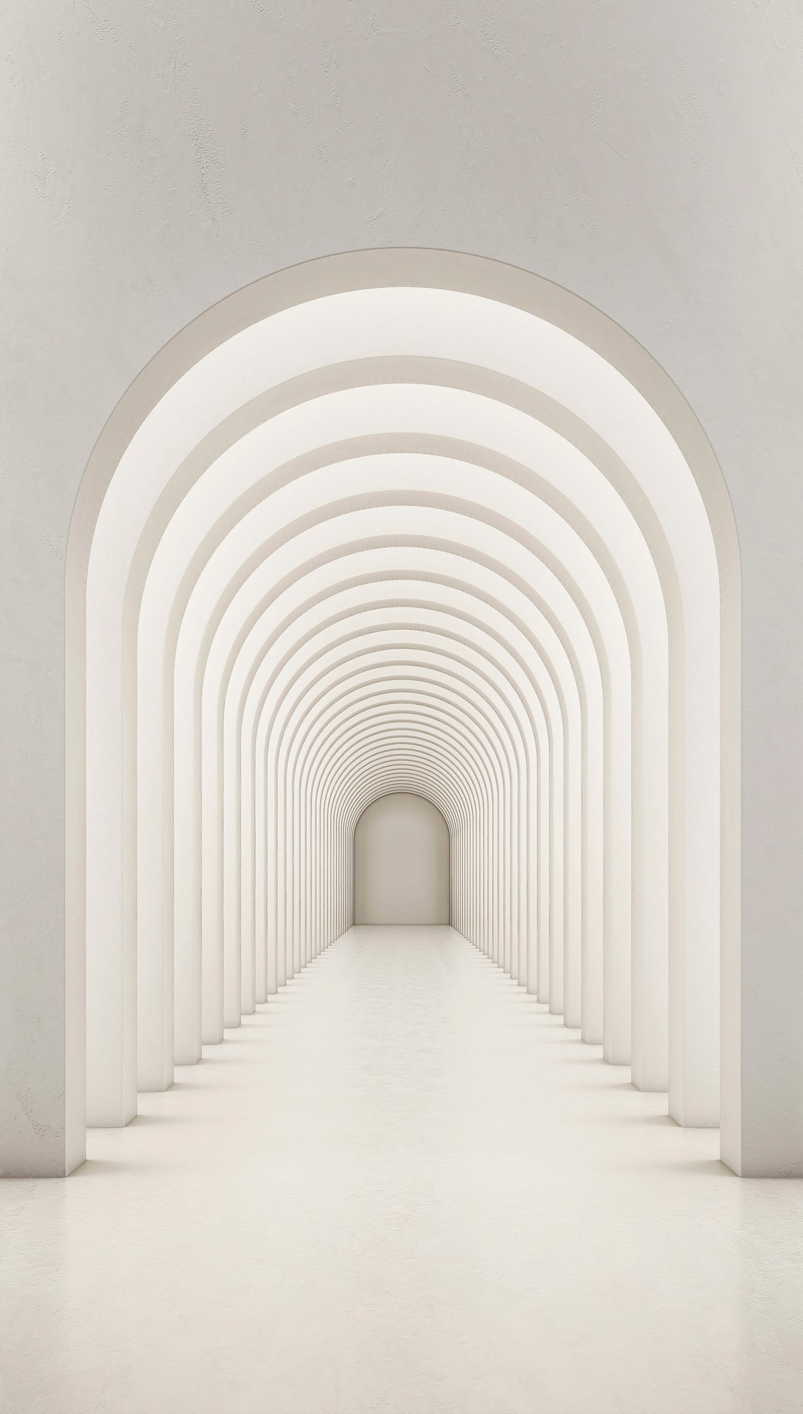 Fototapete Tunnel Bögen Beige – 1,59 m x 2,80 m