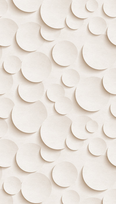 Fototapete 3D Kreise Beige – 1,59 m x 2,80 m