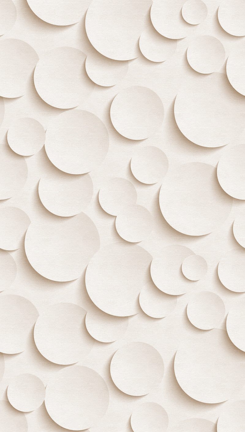 Fototapete 3D Kreise Beige – 1,59 m x 2,80 m
