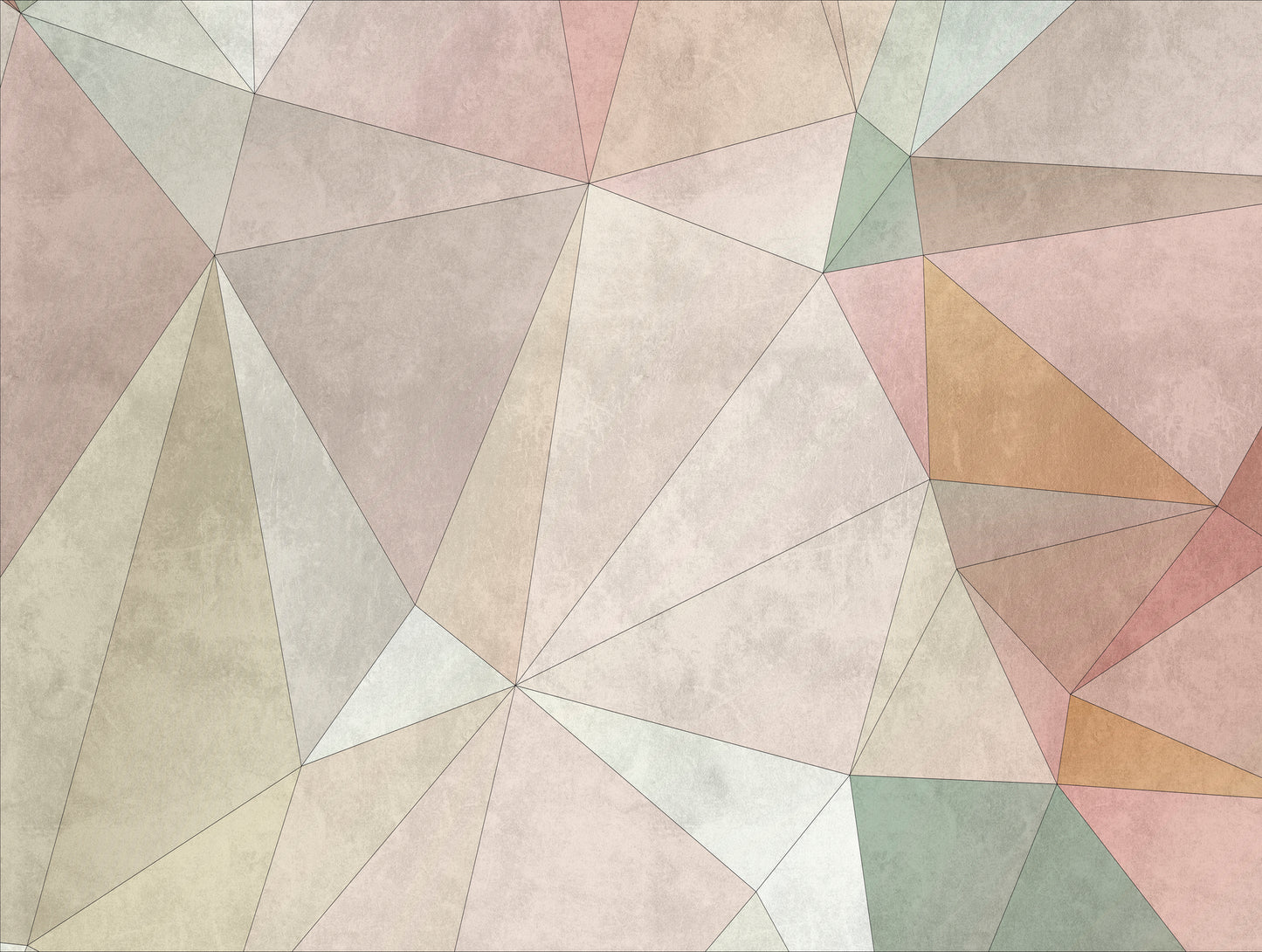 Fototapete Geometrisch Pastell - 3,71 m x  2,80 m