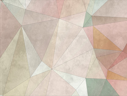Fototapete Geometrisch Pastell - 3,71 m x  2,80 m