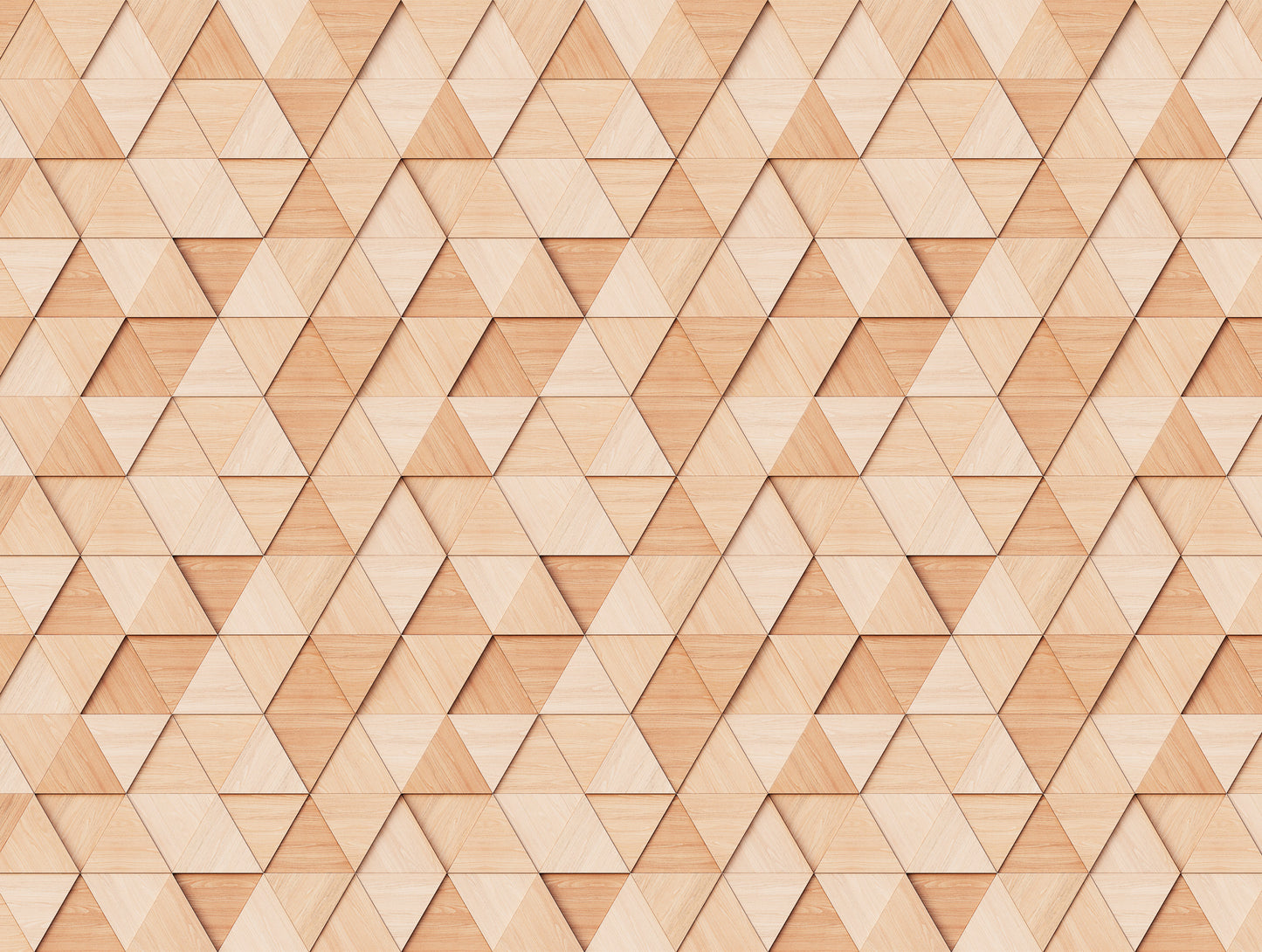 Fototapete Holz Dreiecke Natur - 3,71 m x  2,80 m
