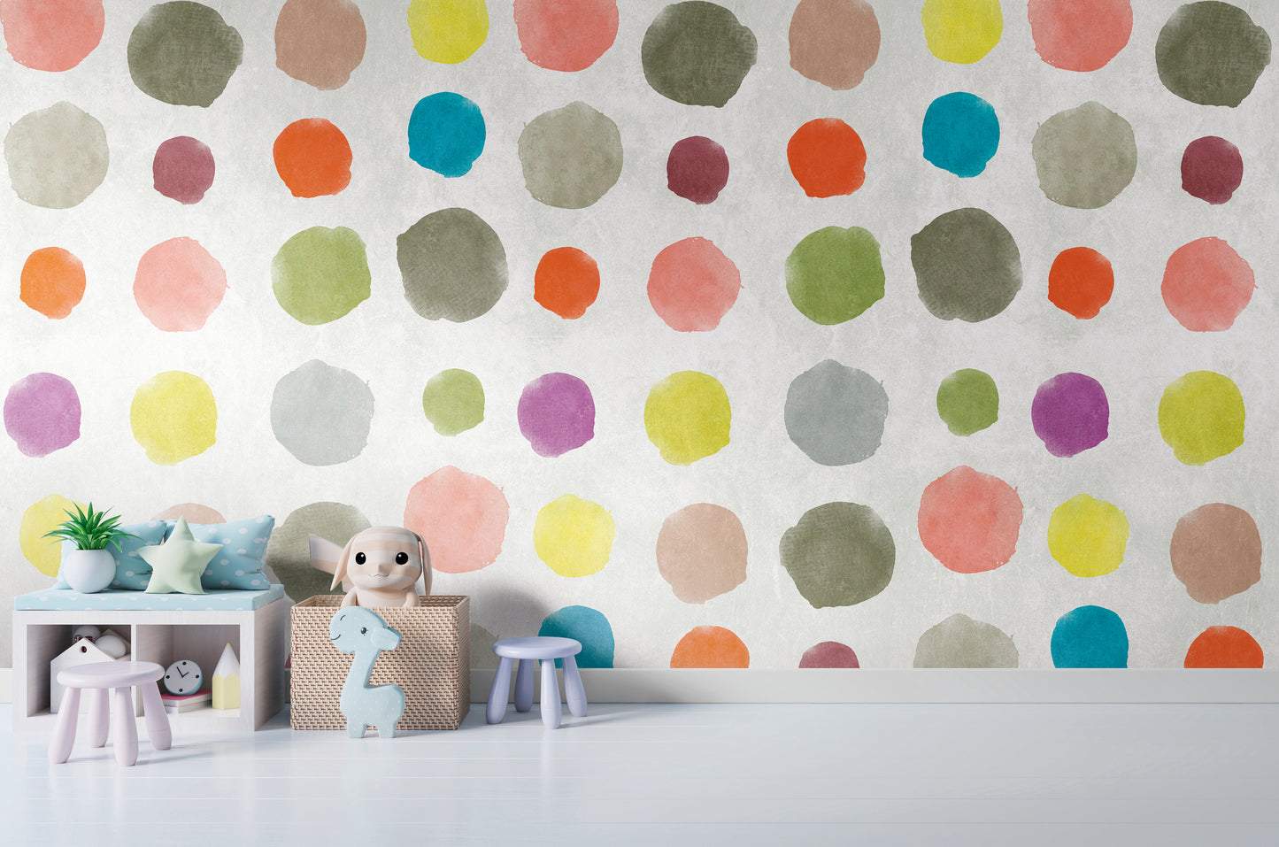 Fototapete Punkte Bunt - 1,59 m x 2,80 m