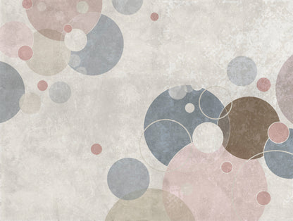 Fototapete Kreise Pastell - 3,71 m x  2,80 m