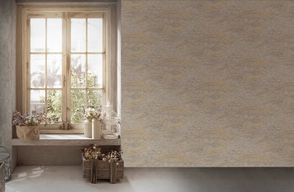 Livingwalls My Home My Spa Vliestapete Putzoptik Beige Silber Orange 10,05 m x 0,53 m