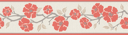 Only Borders 11 Dekobordüre selbstklebend Rot Grau Weiß 5,00 m x 0,17 m