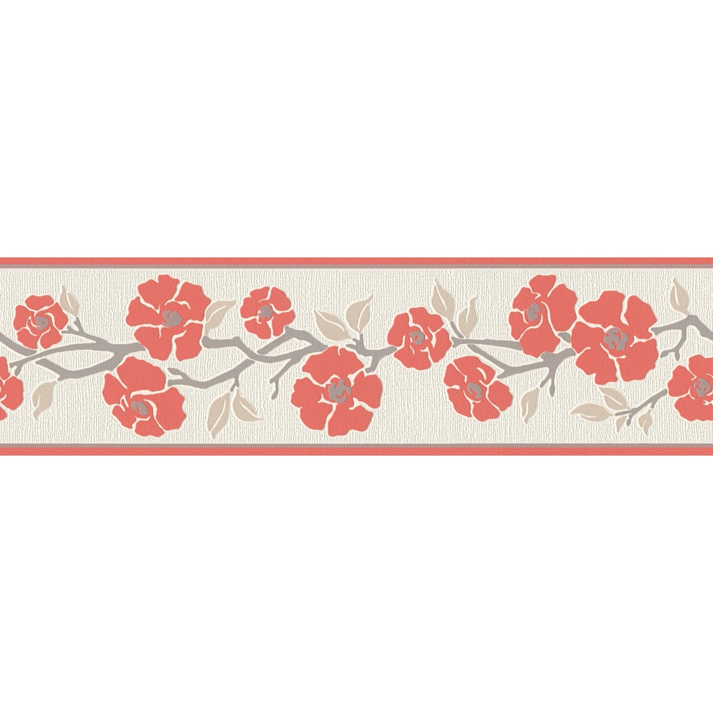 Only Borders 11 Dekobordüre selbstklebend Rot Grau Weiß 5,00 m x 0,17 m