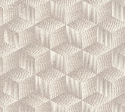 Natural Living Retro Vliestapete Grau Greige Weiß 10,05 m x 0,53 m