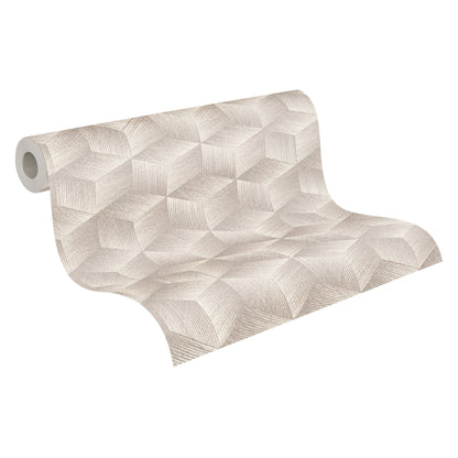 Natural Living Retro Vliestapete Grau Greige Weiß 10,05 m x 0,53 m