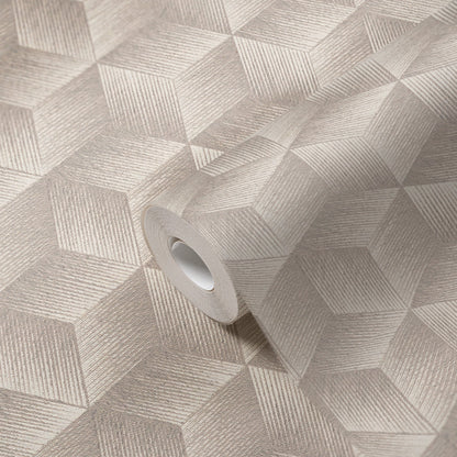 Natural Living Retro Vliestapete Grau Greige Weiß 10,05 m x 0,53 m