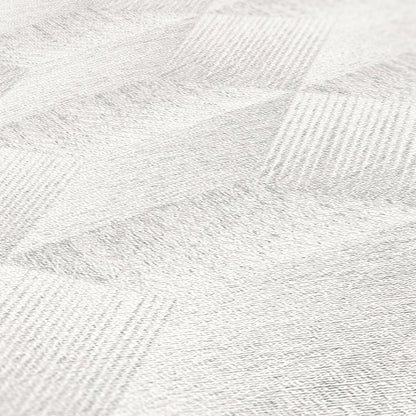 Natural Living Retro Vliestapete Grau Weiß 10,05 m x 0,53 m