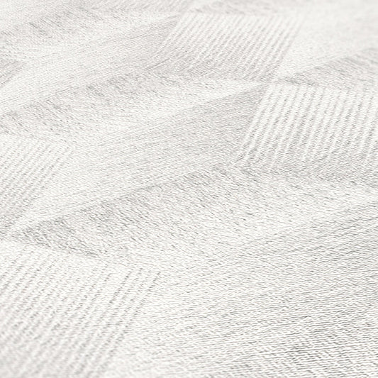 Natural Living Retro Vliestapete Grau Weiß 10,05 m x 0,53 m