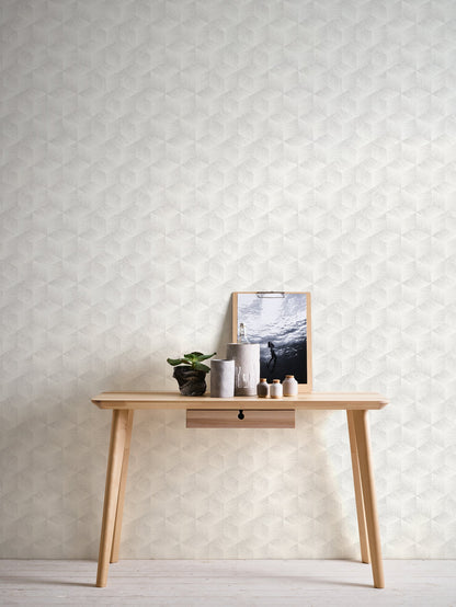 Natural Living Retro Vliestapete Grau Weiß 10,05 m x 0,53 m
