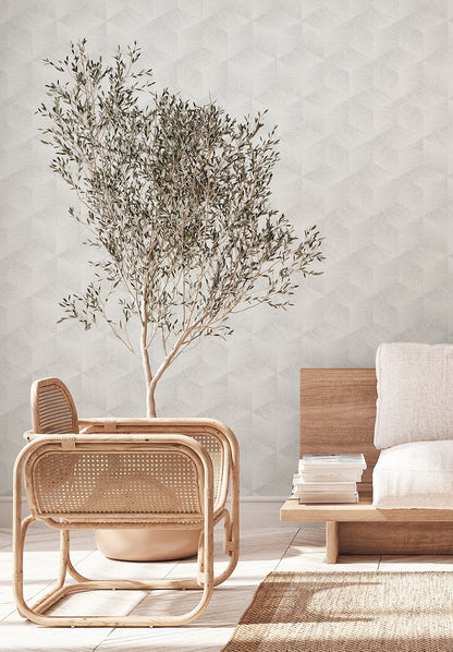 Natural Living Retro Vliestapete Grau Weiß 10,05 m x 0,53 m
