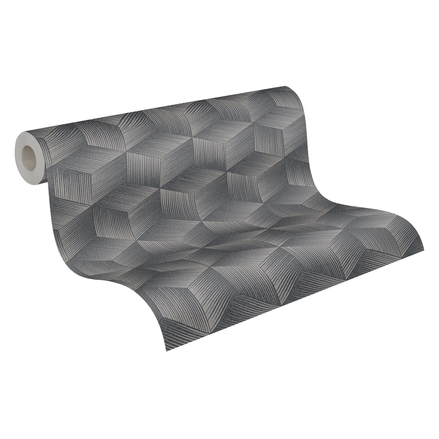 Natural Living Retro Vliestapete Schwarz Grau 10,05 m x 0,53 m