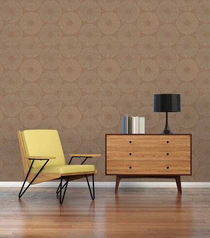 Livingwalls Desert Lodge Kreisdesign Vliestapete Braun 10,05 m x 0,53 m