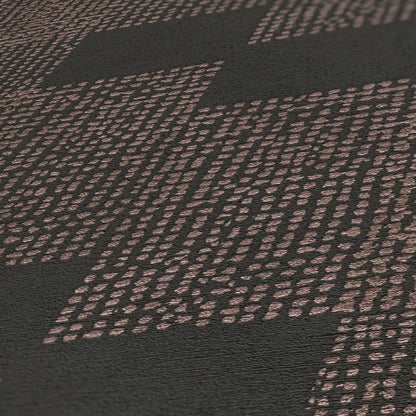 Livingwalls Desert Lodge Geometrische Vliestapete Bronze Schwarz 10,05 m x 0,53 m