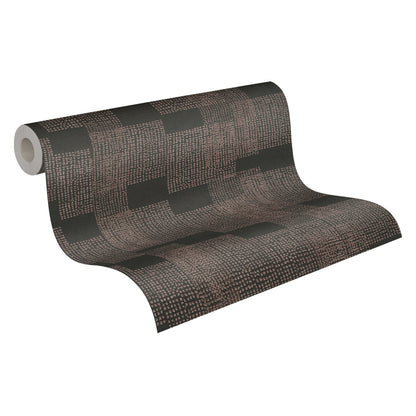 Livingwalls Desert Lodge Geometrische Vliestapete Bronze Schwarz 10,05 m x 0,53 m