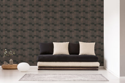 Livingwalls Desert Lodge Geometrische Vliestapete Bronze Schwarz 10,05 m x 0,53 m
