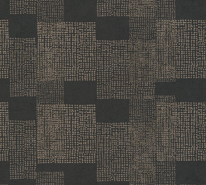 Livingwalls Desert Lodge Geometrische Vliestapete Gold Schwarz 10,05 m x 0,53 m