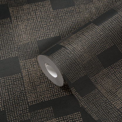 Livingwalls Desert Lodge Geometrische Vliestapete Gold Schwarz 10,05 m x 0,53 m