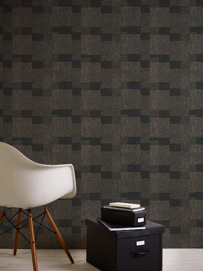 Livingwalls Desert Lodge Geometrische Vliestapete Gold Schwarz 10,05 m x 0,53 m