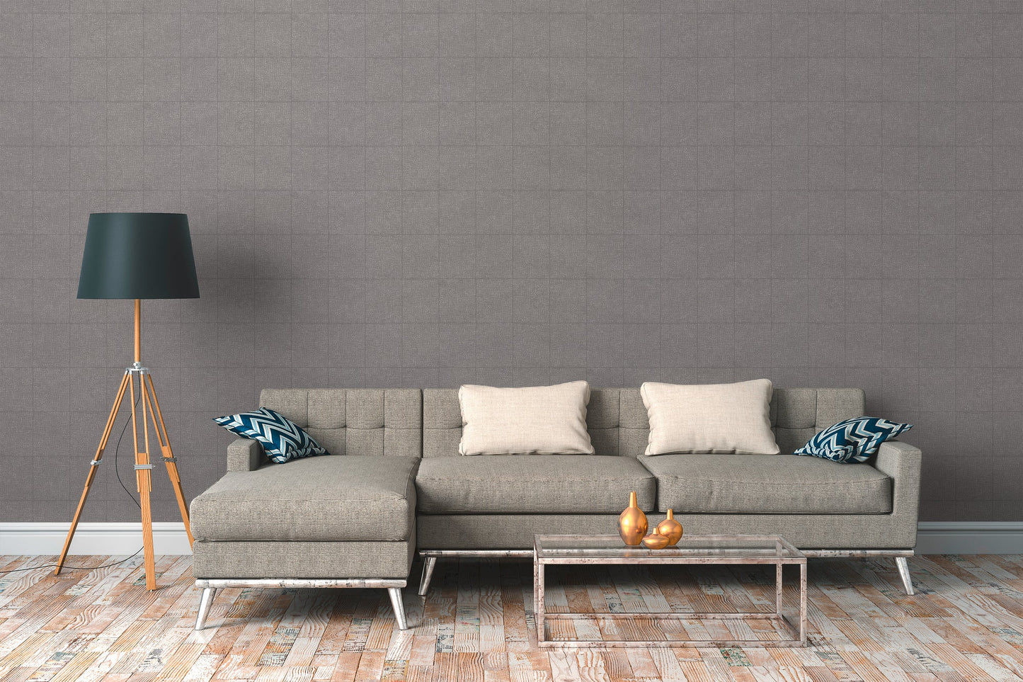 Livingwalls Desert Lodge Geometrische Vliestapete Grau 10,05 m x 0,53 m