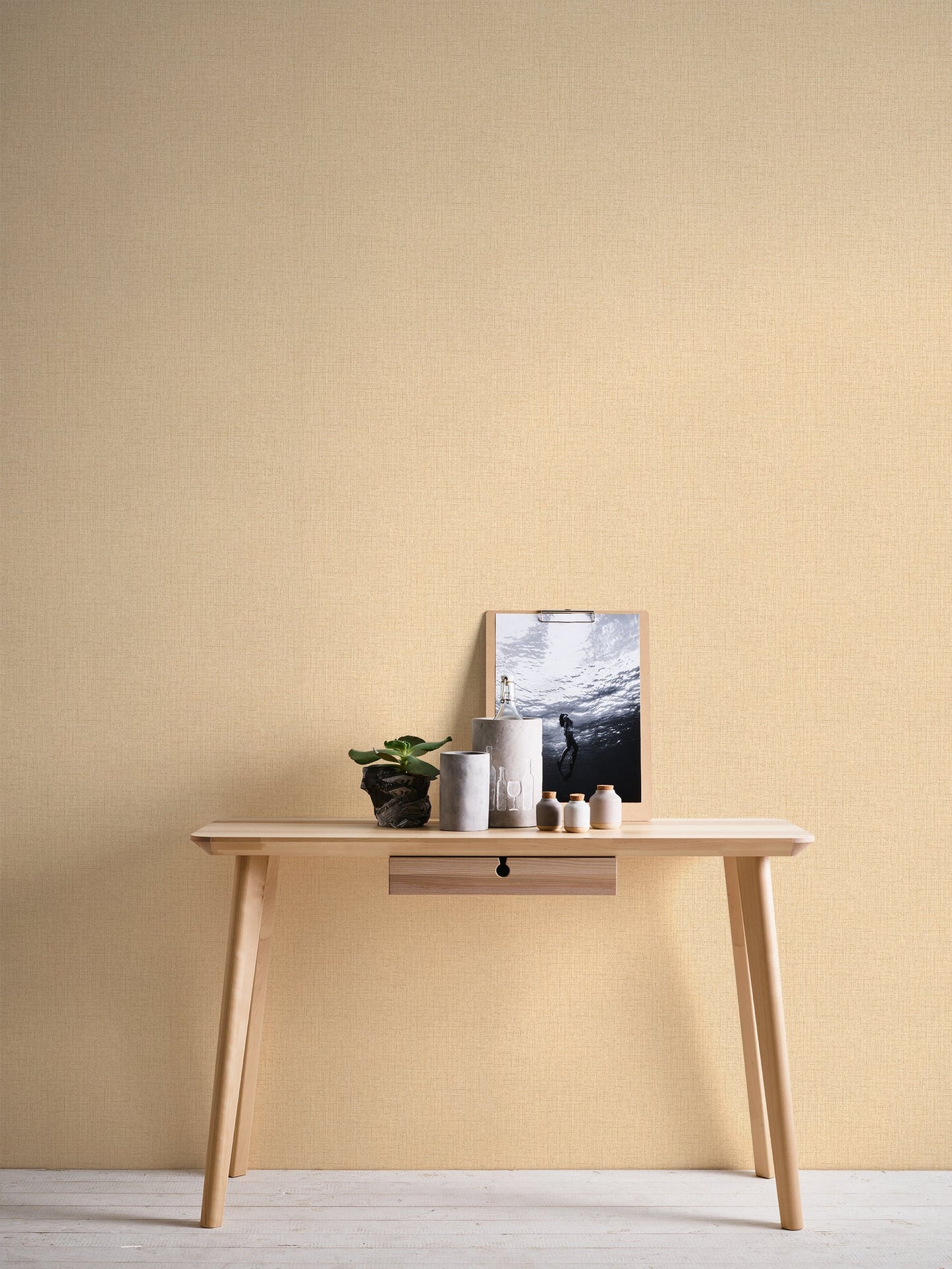 Livingwalls Desert Lodge Uni Vliestapete Creme 10,05 m x 0,53 m