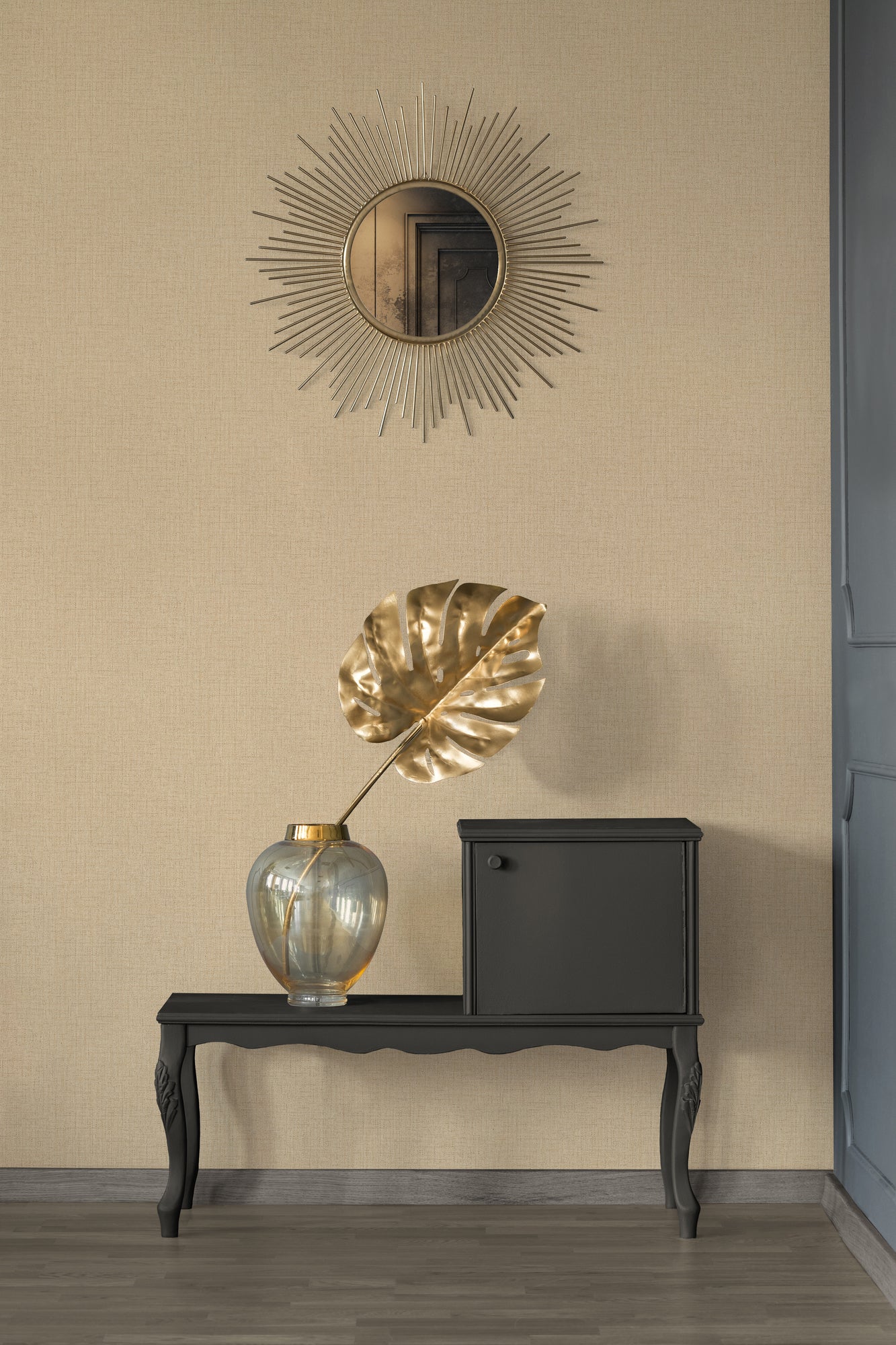 Livingwalls Desert Lodge Uni Vliestapete Creme 10,05 m x 0,53 m