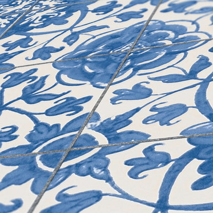 The Wallcover Vintagetapete selbstklebend Blau Weiß 8,40 m x 0,53 m
