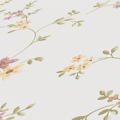 The Wallcover Tapete selbstklebend Weiß Rosa Gelb 8,40 m x 0,53 m