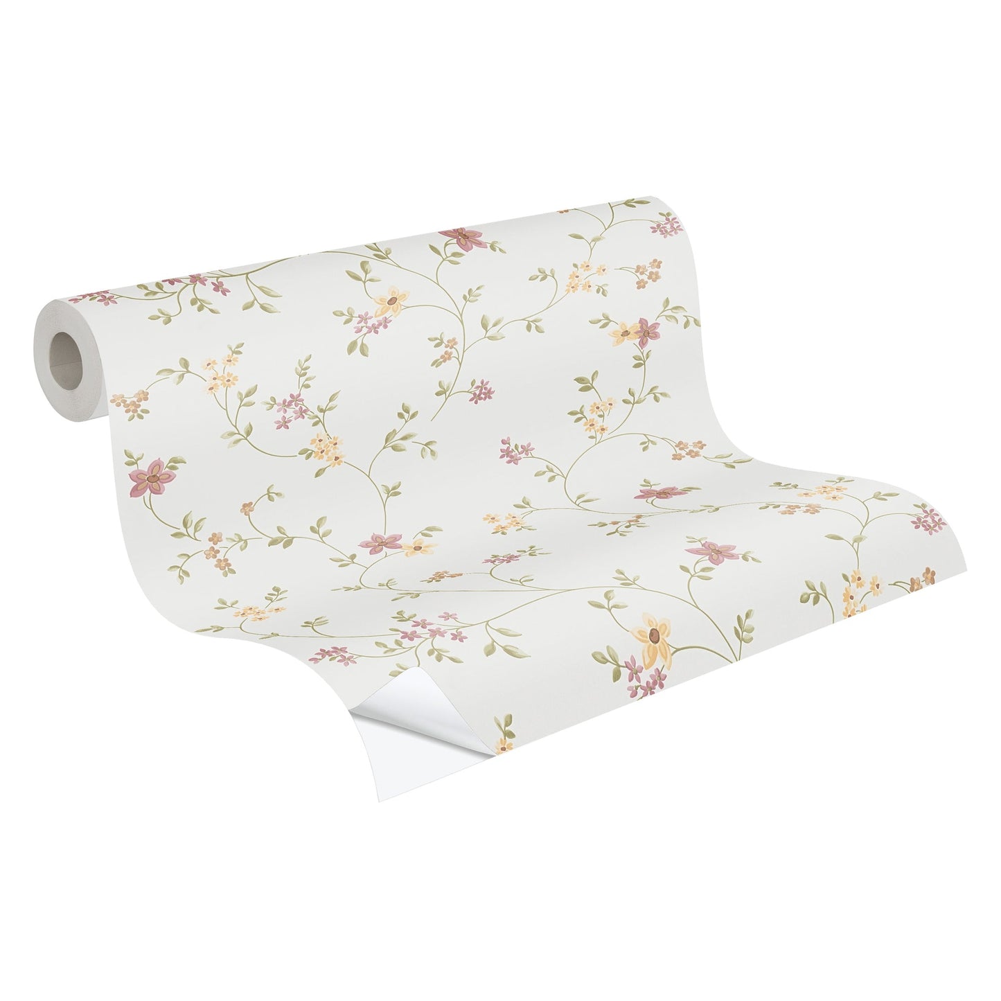 The Wallcover Tapete selbstklebend Weiß Rosa Gelb 8,40 m x 0,53 m