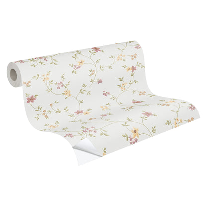 The Wallcover Tapete selbstklebend Weiß Rosa Gelb 8,40 m x 0,53 m