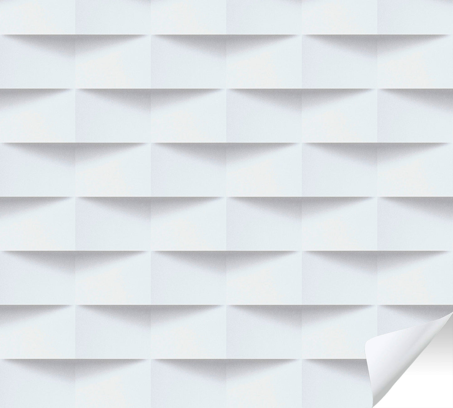 The Wallcover Tapete selbstklebend mit geometrischem Design Weiß 8,40 m x 0,53 m