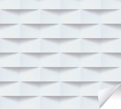 The Wallcover Tapete selbstklebend mit geometrischem Design Weiß 8,40 m x 0,53 m
