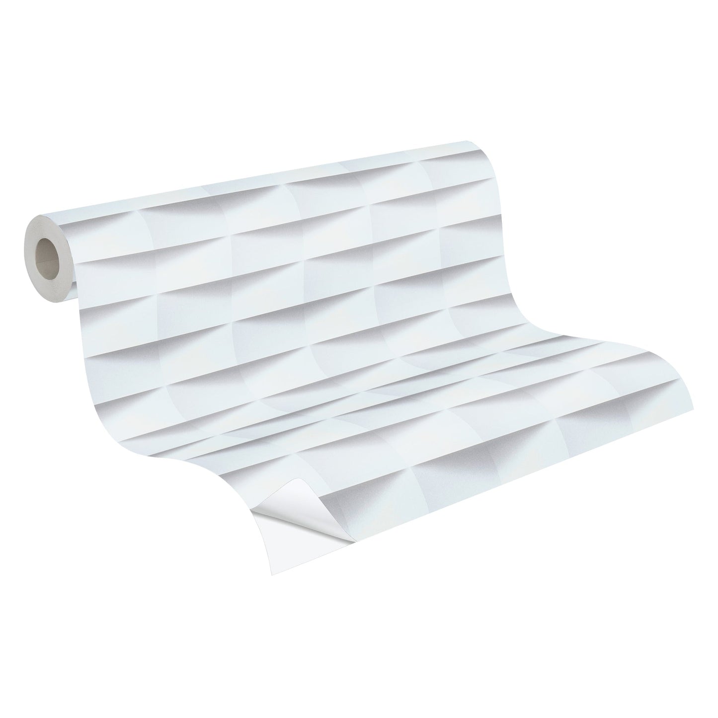 The Wallcover Tapete selbstklebend mit geometrischem Design Weiß 8,40 m x 0,53 m